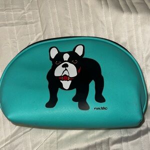 Marc Tetro “Frenchie” Teal Cosmetic Travel Bag